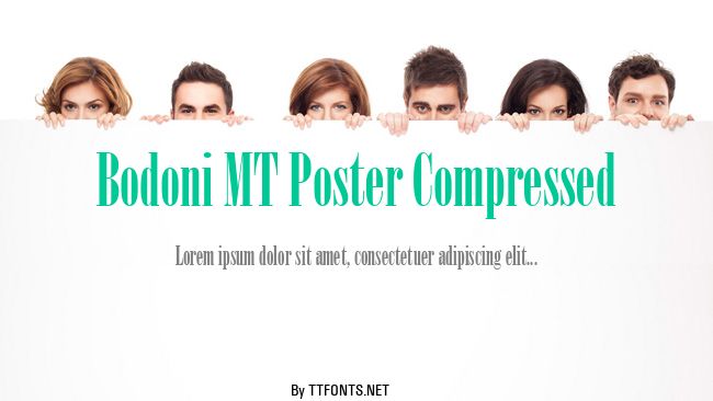 Bodoni MT Poster Compressed example